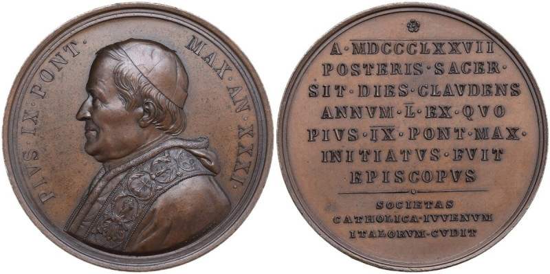 Pio IX (1846-1878), Giovanni Mastai Ferretti. Medaglia straordinaria, A. XXXI pe...