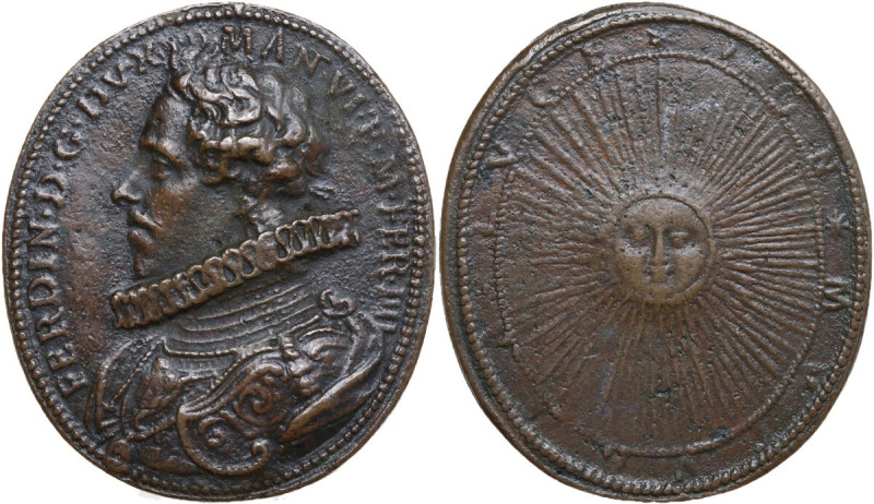 Mantova. Ferdinando Gonzaga (1612-1626). Medaglia ovale s.d. D/ FERDIN D G DVX M...