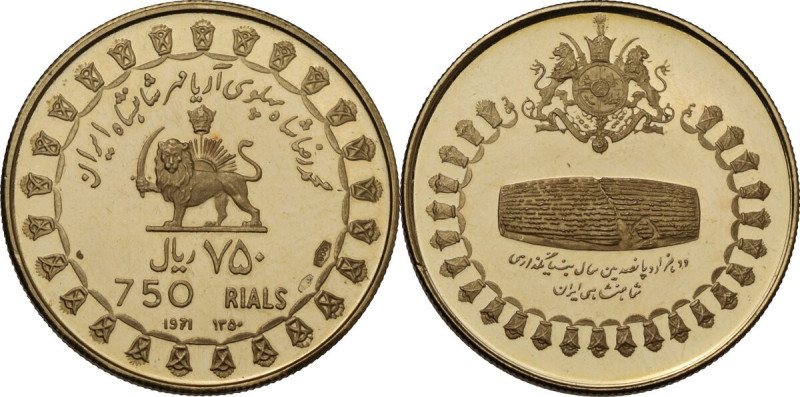 Iran. Mohammed Reza Pahlawi (1942-1979). AV 750 Rials 1971. For the 2500 of the ...