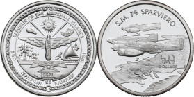 Republic of the Marshall Islands. 50 Dollars 1991. KM 105. AR. 31.17 g. 39.00 mm. PROOF.