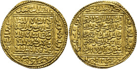 ISLAMIC WORLD. ZAYYANIDS. Abu Tasfin Abd al-Rahman. Dinar. Undated. Tlemcen. AU 4.62 g. 31 mm. Lavoix-1011; Hazard-648. EF-. Scarce. / MUNDO ISLÁMICO....