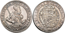 WORLD COINS. AUSTRIA. Ferdinand I. Double thaler. Undated. Hall. AR 58.31 g. 45.6 mm. DAV-A8100. Planchet flaw in edge. Slight adjustment lines. Trace...