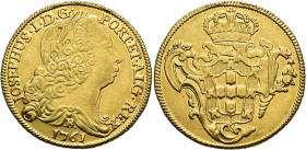 WORLD COINS. BRAZIL. Joseph I. 6400 reis (peça). 1761. Bahia. AU 14.03 g. 31.6 mm. Go-54.12; KM-172. 1. Traces of original luster. VF+. / MONEDA EXTRA...