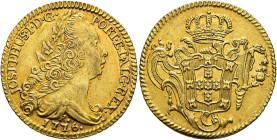 WORLD COINS. BRAZIL. Joseph I. 6400 reis (peça). 1776. Rio de Janeiro. AU 14.12 g. 32 mm. Go-55.30; KM-172. 2. EF-. / MONEDA EXTRANJERA. BRASIL. José ...