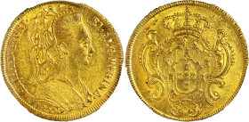 WORLD COINS. BRAZIL. Maria I. 6400 reis (peça). 1800. Rio de Janeiro. AU. Go-33.20; KM-226. 1. Encapsulated by PCGS MS 62. / MONEDA EXTRANJERA. BRASIL...