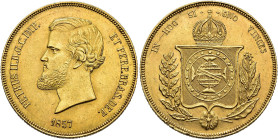 WORLD COINS. BRAZIL. Pedro II. 20000 reis. 1857. Rio de Janeiro. AU 17.91 g. 30.2 mm. KM-468. EF. / MONEDA EXTRANJERA. BRASIL. Pedro II. 20000 reis. 1...