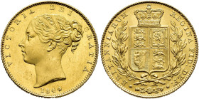 WORLD COINS. GREAT BRITAIN. Victoria I. Sovereign. 1844. AU 8 g. 21.9 mm. KM-736.1. Original luster. EF+. Unc. / MONEDA EXTRANJERA. GRAN BRETAÑA. Vict...