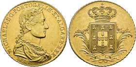WORLD COINS. PORTUGAL. MIGUEL I. Peça. 1830. AU 14.34 g. 31 mm. Go-16.01. Original luster. EF. Scarce. / MONEDA EXTRANJERA. PORTUGAL. MIGUEL I. Peça. ...