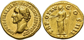COLLECTION OF IMPERIAL AUREI. ANTONINUS PIUS. Aureus. Rome (151-152). Head left; IMP CAES T AEL HADR ANTONINVS AVG PIVS P P. Rev. Pax left with branch...