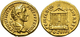 COLLECTION OF IMPERIAL AUREI. ANTONINUS PIUS. Aureus. Rome (158-159). Laureate, draped and cuirassed bust right; ANTONINVS AVG PIVS P P TR P XXI. Rev....