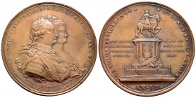 Carlos IV (1788-1808). Medalla. 1796. México. (Vq-14155). Ae. 108,00 g. Monumento a Carlos IV. Diámetro 59 mm. Golpes. MBC+. Est...90,00.