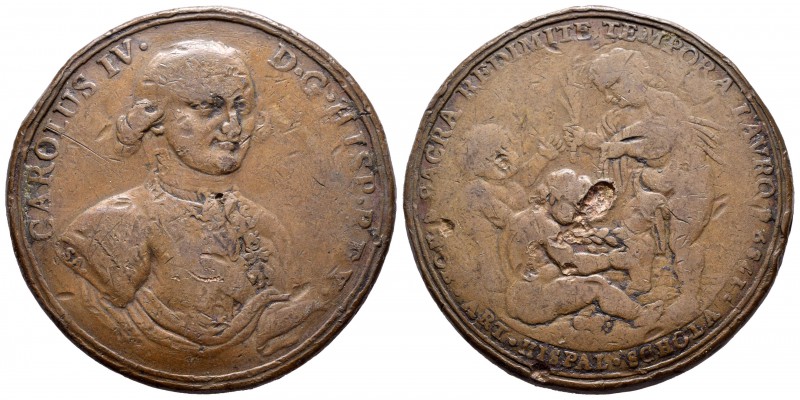 Carlos IV (1788-1808). Medalla. 1789. (Patrimonio-no la cita). (Vq-no la cita). ...