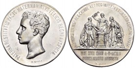 Alfonso XIII. Medalla de proclamación. 1902. (Rah-1902). Rev.: El rey prestando juramento frente a la reina madre, detrás la alegoría de España. Ag. 1...