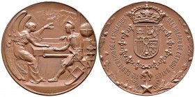 Medalla. 1910. (Rah-765). Ae. Centenario de la Creación del Cuerpo de Estado Mayor. 55 mm. EBC. Est...90,00.