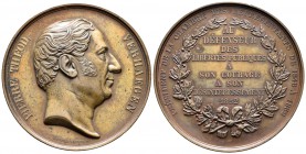 Bélgica. Medalla. 1852. 120,00 g. Pierre Theodor Verhaegen, Presidente de la Cámara de Representantes 1848-1852. Grabador Leopold Wiener F. Metal. Diá...
