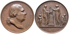 Francia. Louis XVIII. Medalla. 1817. París. (Coll-100). Ae. 72,51 g. El 21 de enero de 1817 es el día de la exhumación y restauración en los entierros...