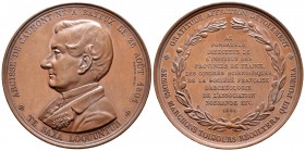 Francia. Medalla. 1861. Ae. 106,00 g. Arcisse de Caumont, científico y arqueologo francés. Grabador Vauthier Galle. Diámetro 64 mm. EBC+. Est...35,00....