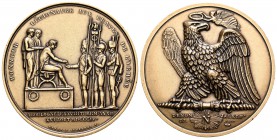 Francia. Napoleón I. Medalla. 1804. Ae. 47,60 g. Legión de honor. 42 mm. Reacuñación del siglo XX. Firmada: Andrieu-Denon. SC. Est...60,00.