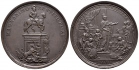 Portugal. Medalla. 1775. Ae. 40,52 g. Conmemoración de la reconstruccion de Lisboa tras el terremoto de 1755 y el posterior incendio. Diámetro 46 mm. ...