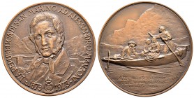 San Marino. Medalla. 1973. Ae. 86,65 g. Centenario de Alessandro Manzoni en la república de San Marino 1873-1973. Diámetro 59 mm. Est...45,00.