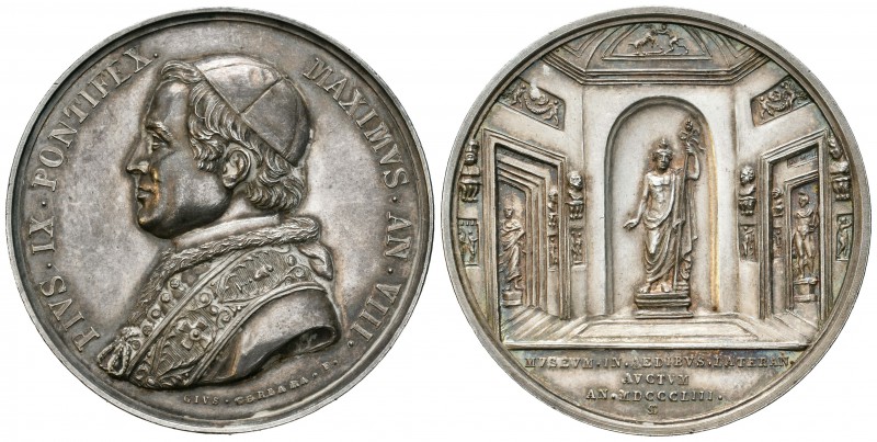 Vaticano. Pío IX. Medalla. 1853 / año 8. Roma. (Bartolotti-VIII-1). Ag. 33,86 g....