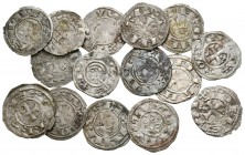 España. Lote de 15 dineros medievales de Alfonso I. A EXAMINAR. BC/MBC-. Est...200,00.