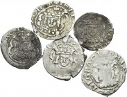 Felipe IV (1621-1665). Lote de 5 dieciochenos de Felipe IV de 1624. Interesante. A EXAMINAR. BC+/MBC+. Est...150,00.