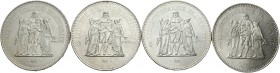 Francia. Lote de 4 piezas de 50 francos, 1974, 1975(2), 1976. A EXAMINAR. SC. Est...100,00.