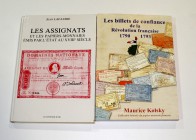 Lote de 2 libros sobre la notafilia francesa, "Les asignats et les papiers-monnaies émis por l´etat au XVIII siécle". Por Jean Lafaurie; y "Les billet...