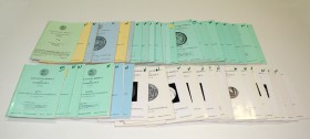 Lote de 43 catálogos de subasta, casi todos diferentes, de la Asociación Ibérica de Numismática (ASIN), 1984 (2), 1985 (3), 1987 (3), 1988 (3), 1989 (...