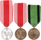 Congo Democratic Republic Lot of 3 Merits Medals 1970 - 1980 Bronze; With original ribbons; Condition-I