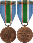 United Nations United Nations Medal 1950 Bronze 36 mm.; With original ribbon; Condition-I; (KW1064)