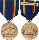 United States Yangtze Navy Service Medal 1930 Barac# 74, Bronze 32 mm.; With original ribbon; Condition-I; (KW1000)