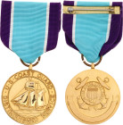 United States Coast Guard Distinguished Service Medal 1947 Bronze 32 mm.; With original ribbon; Condition-I; (KW1043)