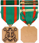 United States Navy & Marine Corps Achievement Medal 1961 Bronze 33 mm.; With original ribbon and bar; Condition-I; (KW1032)