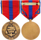 United States Naval Reserve Meritorious Service Medal 1962 Bronze 35 mm.; With original ribbon; Condition-I; (KW1051)