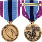 United States Humanitarian Service Medal 1977 Bronze 32 mm.; With original ribbon; Condition-I; (KW1052)