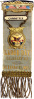 United States Labor Day Organizer Badge 20 -th Century Bronze 42x33 mm.; Enameled; with original ribbon; "Labor Omnia Vincit"; Condition-II