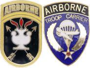 United States Lot of 2 Airborne Badges 20 - th Century AE; Enameled; Condition-I; (KW1598)