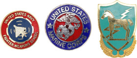 United States Lot of 3 Pin Badges 20 - th Century AE; Enameled; Condition-I; (KW1601)