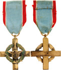 United States Miniature of the Air Force Cross 20 - th Century AE 29x25mm; Enameled; with original ribbon; Condition-I; (KW1574)
