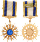 United States Miniature of the Air Force Distinguished Service Medal 20 - th Century AE 27mm; Enameled; with original ribbon; Condition-I; (KW1568)