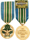 United States Miniature of the Joint Service Commendation Medal 20 - th Century AE 20mm; Enameled; with original ribbon; Condition-I; (KW1575)