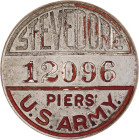 United States Stevedore Badge of U.S. Army 20 - th Century WM 38,6 mm.; With number #120096; Condition-II