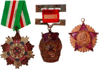 China Lot of 3 Medals 20 - th Century Zhong Guo Hui Zhang# 237, 272, Bronze; Enameled; with original ribbons; Condition-I-II; (KW1870)