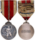 Korea Military Merit Medal 1949 Silver 33 mm.; With original ribbon; medal made in North Korea. Awarded for 10 years exemplary conduct or for distingu...