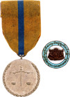 Myanmar Rule of Law & Order Medal with Badge 1984 WM 38 mm.; With original ribbon; badge enameled; Condition-I; (KW1874)