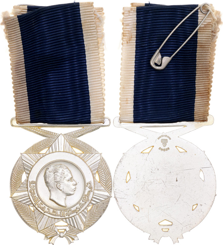 Iraq Police Distinguished Service Medal 1927 Barac# 5, Silver 40 mm.; With origi...