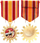 Syria Army Long & Exemplary Service I Class Medal (Variant with Red Flag) 1963 - 1972 vgAE40 mm.; Enameled; with original ribbon; original name: Wisam...