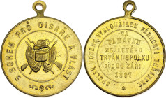 Austria - Hungary Medal in Memory of the 25th Anniversary of the Society of Disabled Military Persons 1897 vgAE 31mm; 11,5g.; Without original ribbon;...